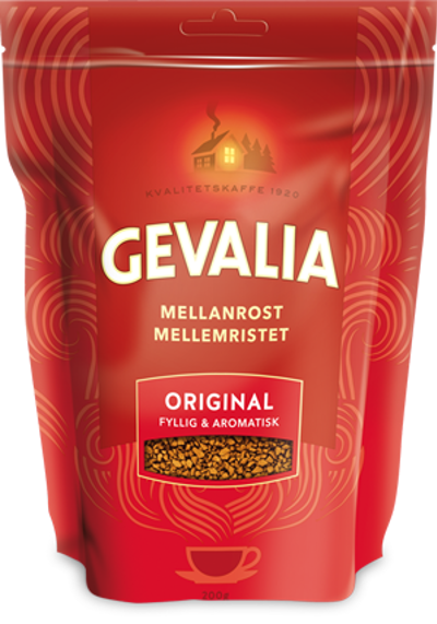 SNABBKAFFE ORIGINAL MELLANROST Gevalia Original är rik på Arabicabönor, vilket ger ett fylligt kaffe med välbalanserad smak och härlig arom.