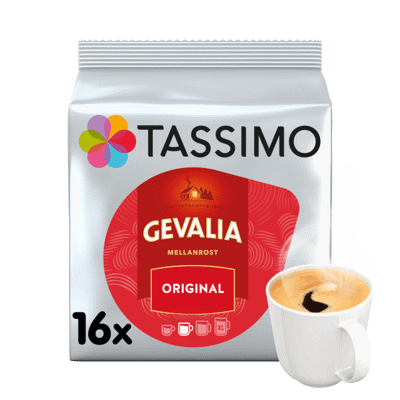 TASSIMO ORIGINAL MELLANROST Ett välbalanserat, mellanrostat kaffe med typisk Gevaliakaraktär, härlig arom och en lätt syrlig eftersmak. 