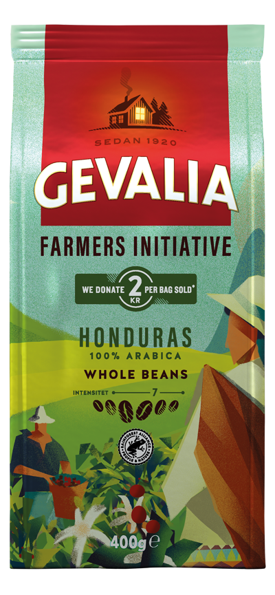 HELA BÖNOR FARMERS INITIATIVE LÄTT MÖRKROST Single origin-kaffe från Honduras. Lätt mörkrostad.