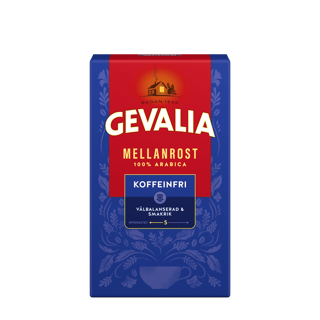 MELLANROST KOFFEINFRI MELLANROST Ett koffeinfritt kaffe med Gevalias härliga karaktär där alla fina arom och smakämnen är bevarade