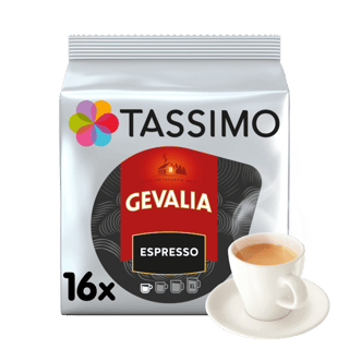 TASSIMO ESPRESSO En välbalanserad, mörk och kraftfull espresso med rund karaktär och lång eftersmak