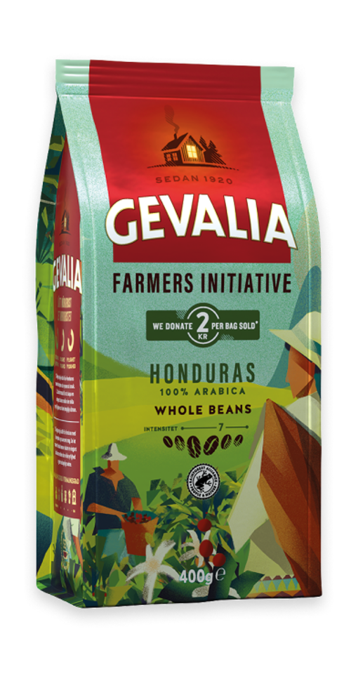 HELA BÖNOR FARMERS INITIATIVE LÄTT MÖRKROST Single origin-kaffe från Honduras. Lätt mörkrostad.